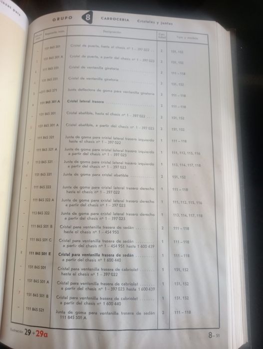 Volkswagen Carocha, catálogo de peças