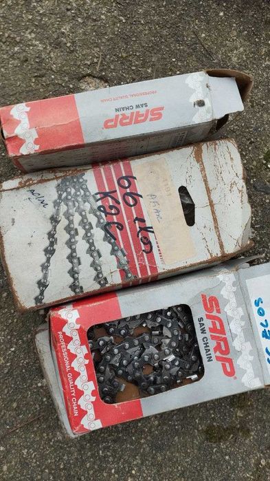 Correntes de motosserra usadas – 66 e 45 elos