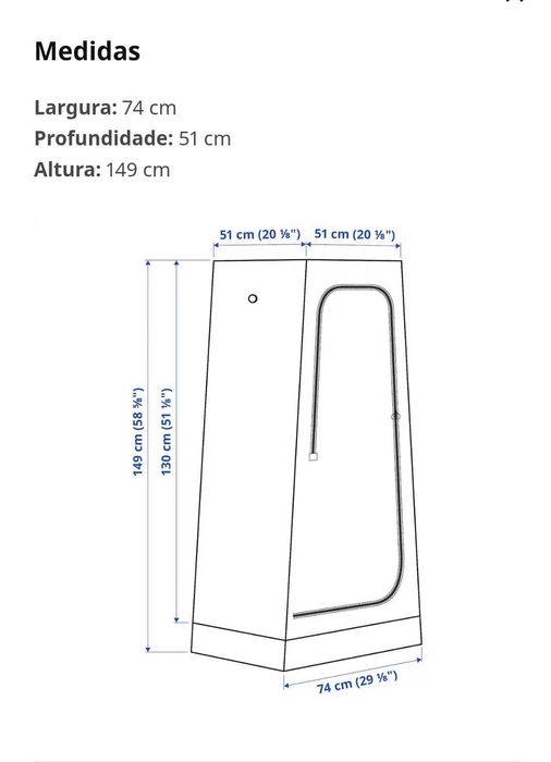 2 Roupeiros em plástico de polipropileno