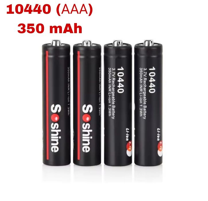 Акумулятор 10440 AAA Li-ion 3.7V Soshine 350 mAh LiitoKala