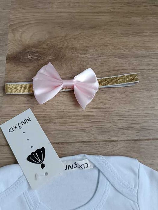 Nowy Komplet zestaw na roczek  spódniczka / body / opaska / rozm 74/80