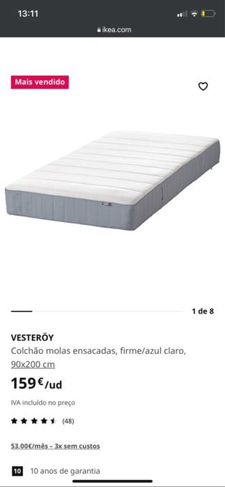 Cama de solteiro SLÃKT IKEA