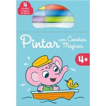 Pintar Com Canetas Mágicas: Pato/ Vaca/ Gato/ Elefante