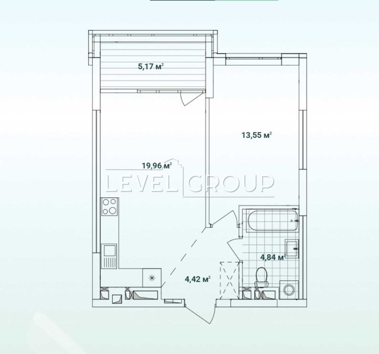 Продаж однокімнатної квартири ( 48м2) В ЖК Варшавському 3, Буд. 10.10