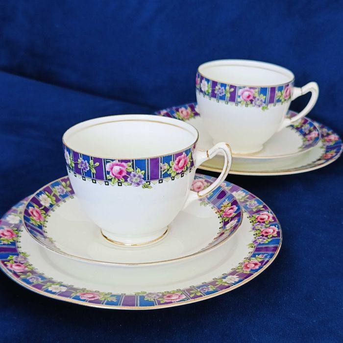 **TRIO filiżanka porcelana Star Longton PARAGON 1913_1916