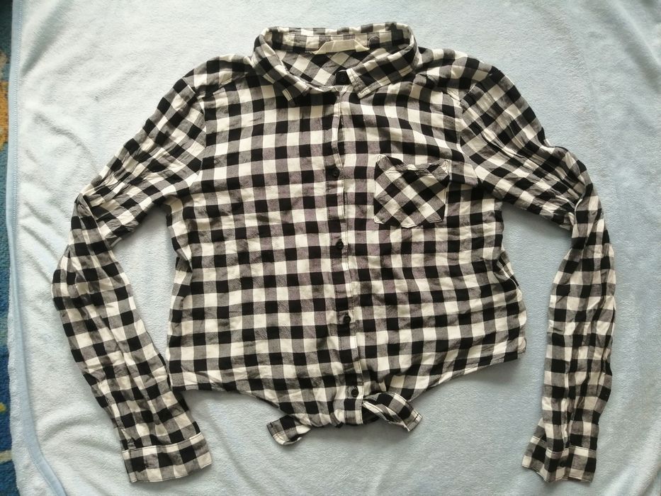 Krótka koszula kratka hm h&m dziewczęca Rozmiar 170