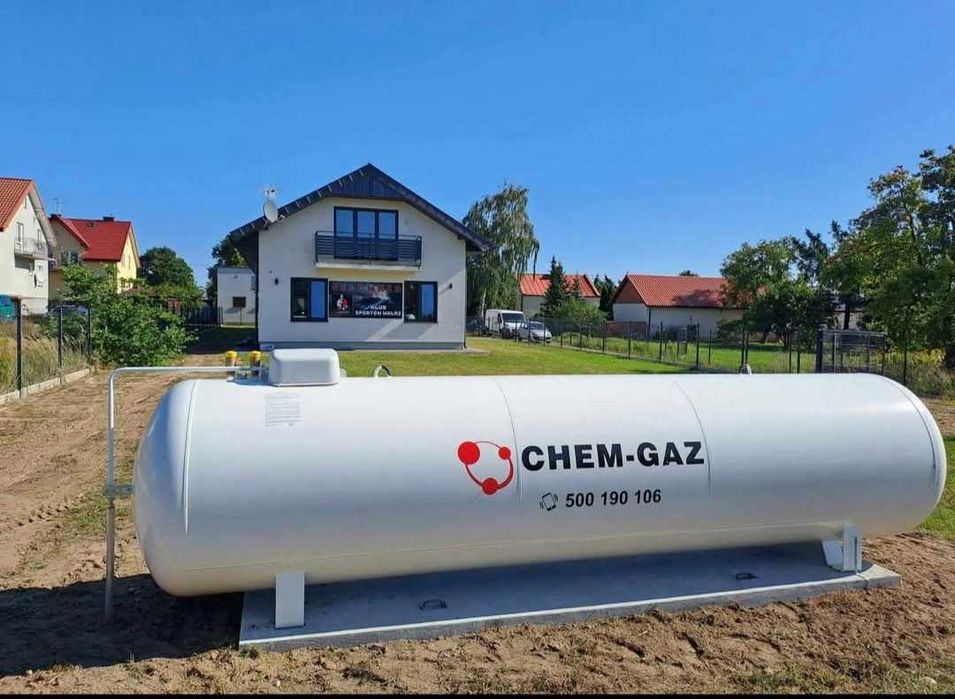 Zbiornik na GAZ 2700/3650/4850/6400 Dostawy Gazu PROPAN LPG Montaż