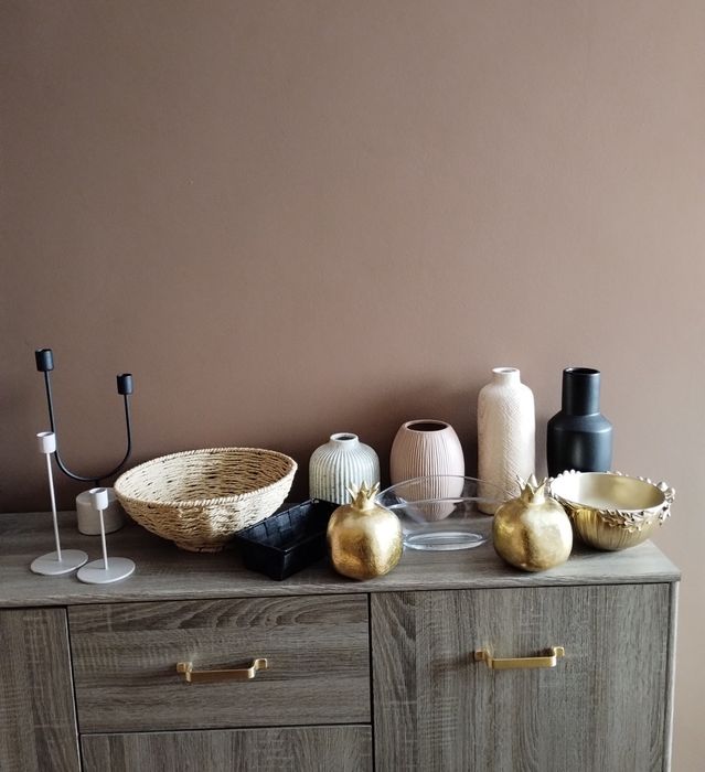 Dodatki do wnętrz Ozdoby Dekoracje Wazon Misa Świecznik Kamyczki