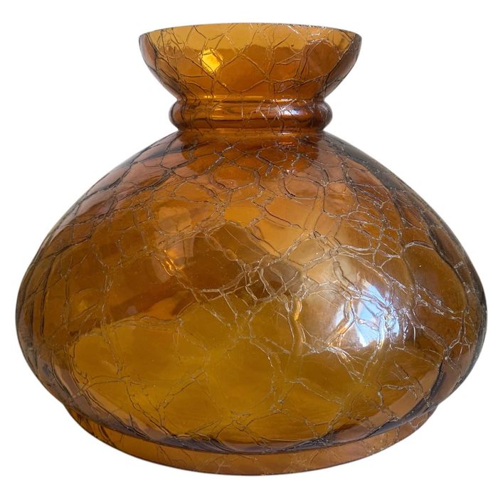 PRL: Stołowa Gabinetowa Lampa z Kloszem Retro