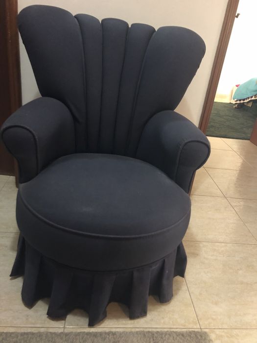 Cadeirão poltrona vintage azul