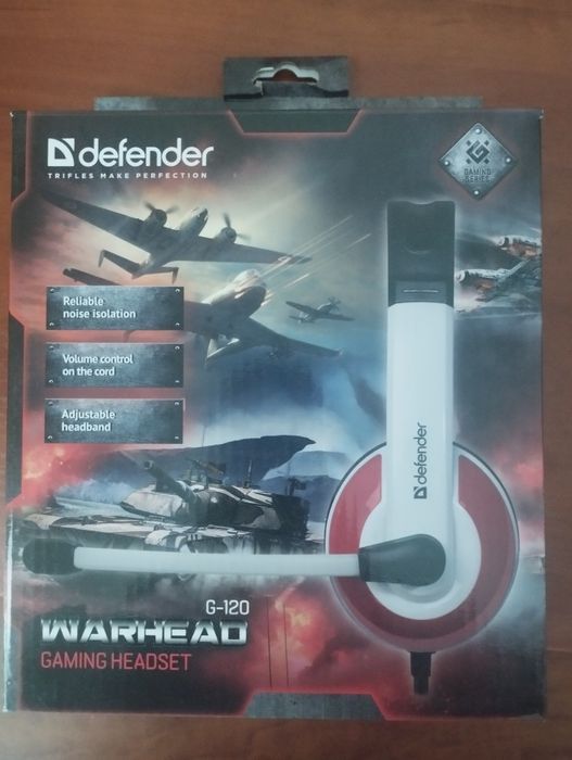 Наушники Defender Warhead G-120 Red-White
