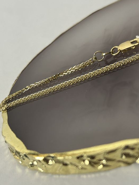 Złota 585 Bransoletka Damska Lisi Ogon Pełna