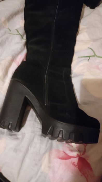 Сапоги зимние замшевые р38