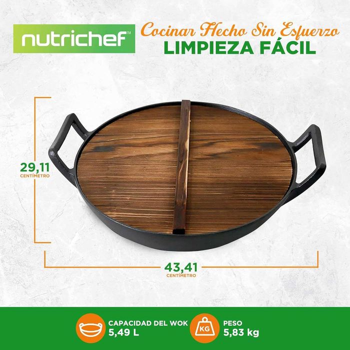 Panela wok NutriChef, muito grande