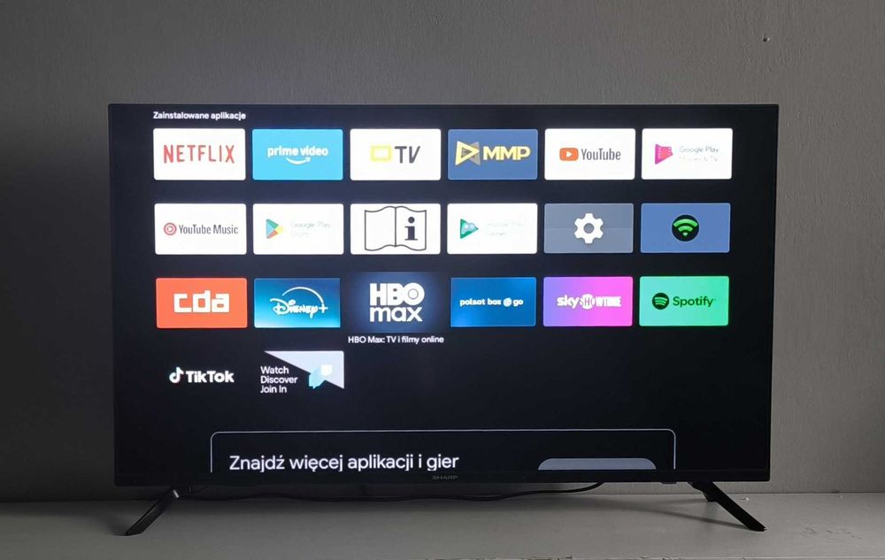 40 Cali TV SHARP LED Android TV DVB-T2 Hevc + Hdmi + Upominek + Uchwyt