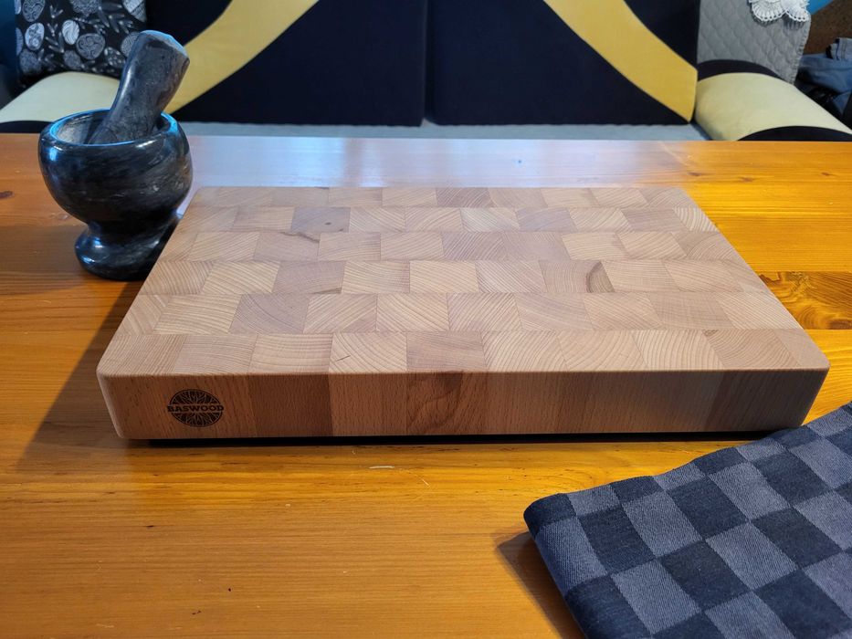 Deska sztorcowa end-grain z drewna bukowego - 40x24x5 cm