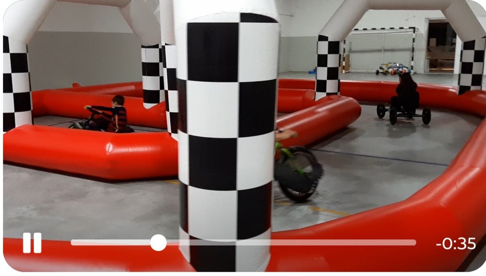 Pista insuflável para Karts, Drift Trikes, etc.