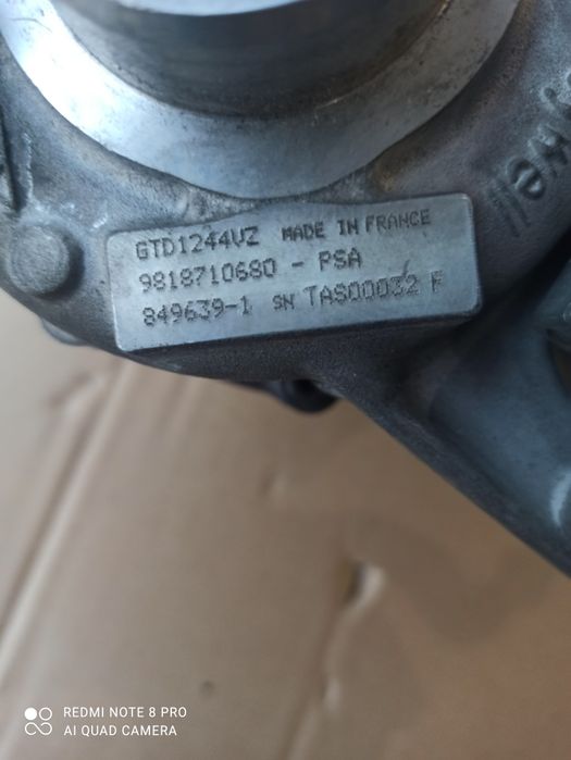 Turbosprężarka  Citroën Peugeot 1.5BLUEHDI DV5RU