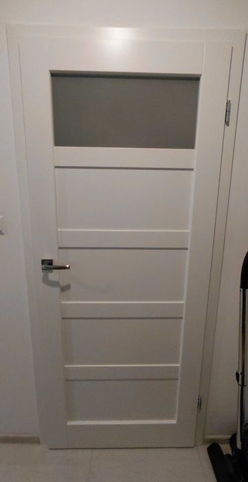 Drzwi wewnętrzne Vasco białe, prawe, 3 sztuki