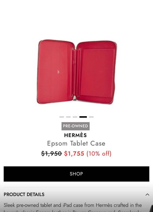 HERMÈS
Hermès . Epsom Tablet Case