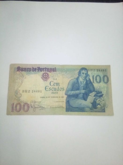 Lindo exemplar de notas portuguesas de 100 escudos de 1981