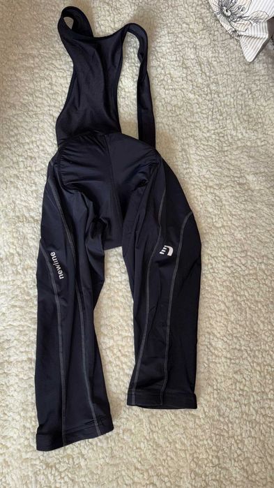 Męskie spodenki rowerowe z szelkami, kolarskie, bibsy Newline, r.L.