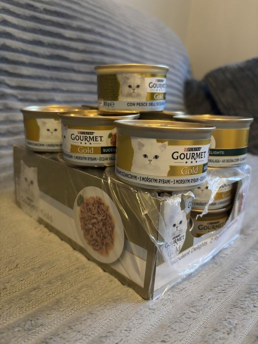 Purina Gourmet Gold Succulent Delights i Mousse z rybami oceanicznymi