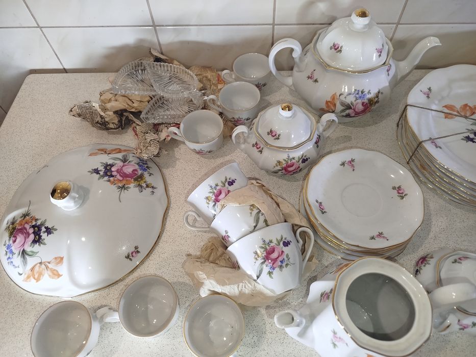 Набор посуды винтажный Богемия Чехословакия  Антуанетта новая