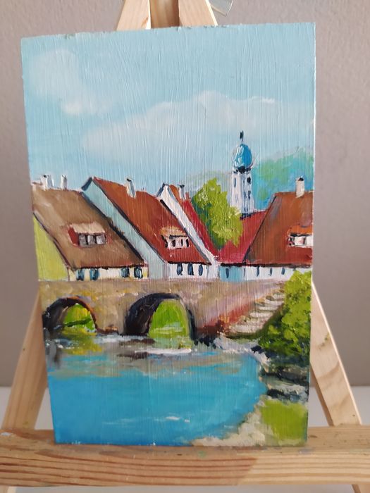 Картинка маслом 10*15 город