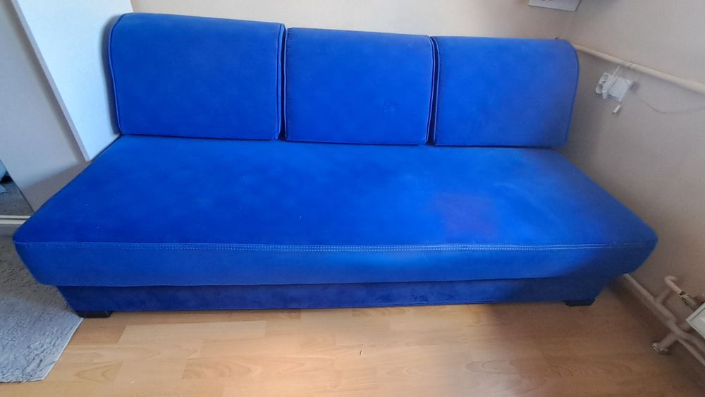 Sofa kanapa rozkładana kolor chabrowy