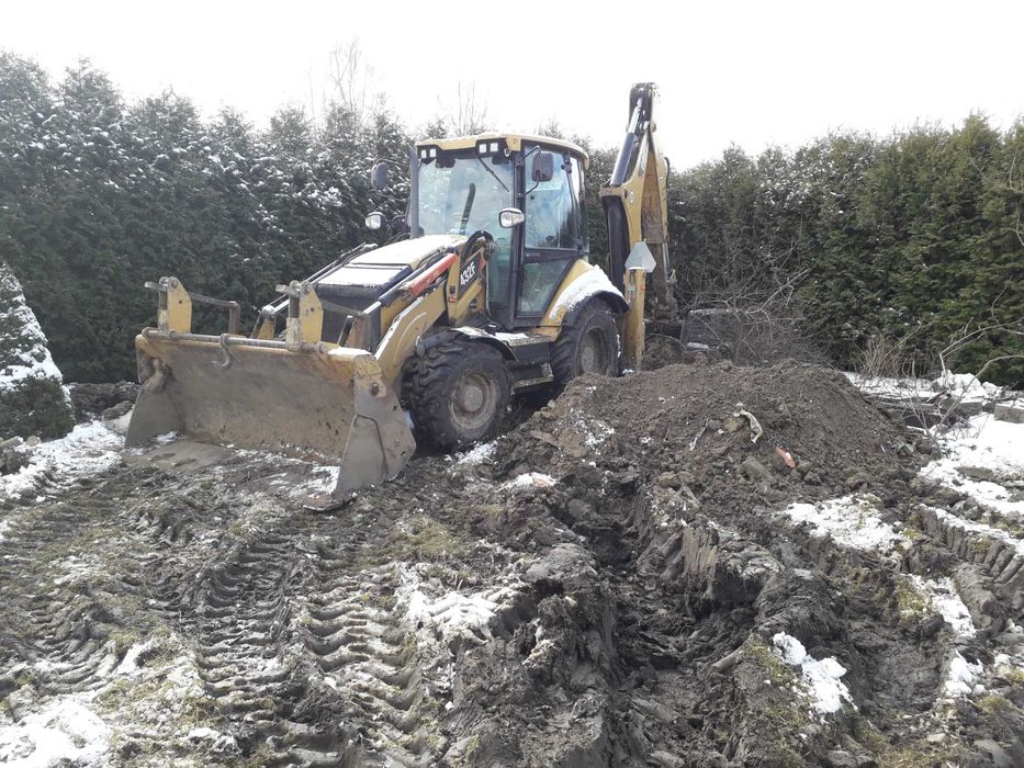 Usługi koparko-ładowarka, Prace ziemne, Rozbiórki, Korytowanie,