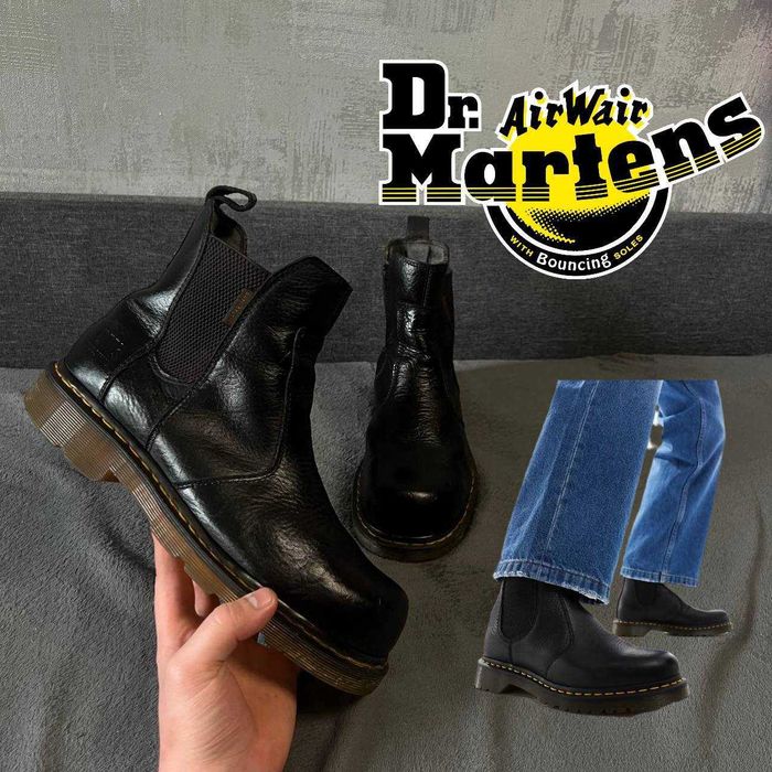 ‼️-50%‼️Ботинки Dr. Martens 2976 черные кожаные 45