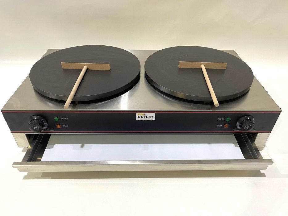 Máquina de Crepes / Crepeira Elétrica Dupla - NOVA