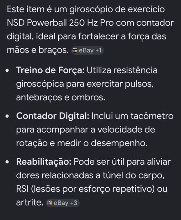 Giroscópio de exercício NSD Powerball 250 Hz Pro com contador digital