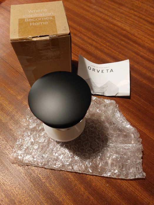 Válvula clic-clac com transbordo - preto mate - Sklum