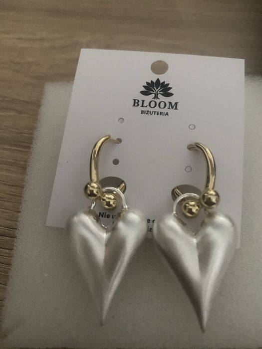 Kolczyki z bloom biale perlowe