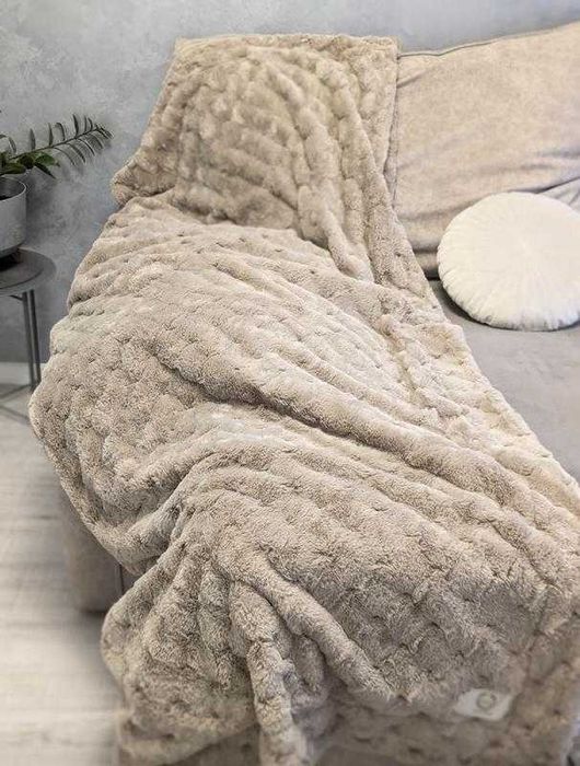 Розкішний плед кролик, шиншила євро