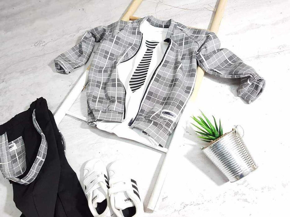 szara bluza chłopięca, MIKOO, r. 140/146