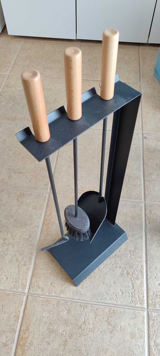 Conjunto Acessórios Lareira Preto