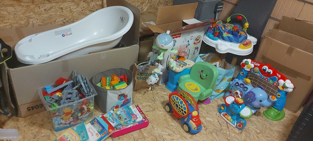 sprzedam zabawki wanienka siedzisko puzzle itp