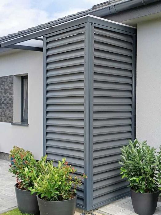 Daszek nad drzwi ,nad pompa ciepła  LAMELE  ,