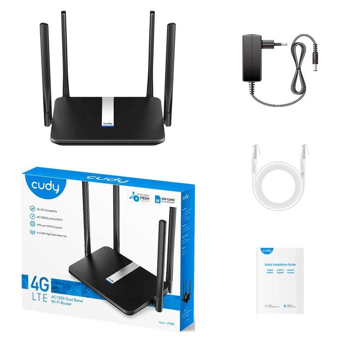 Cudy 4G LTE AC1200 Dual Band Router – Novo e Selado