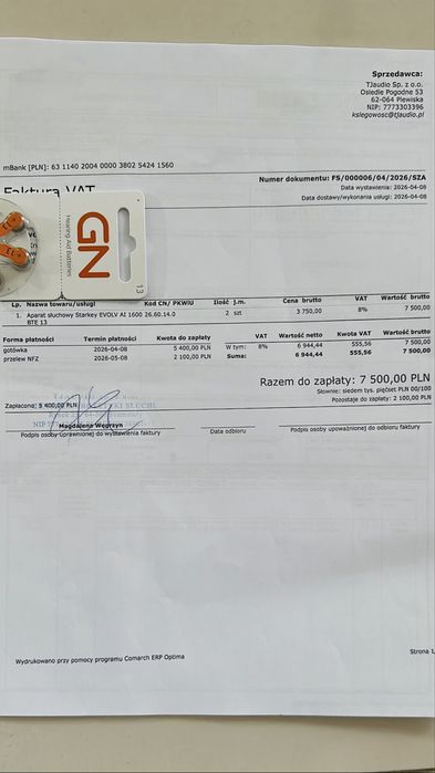 Aparat sluchowy Starkey  jak nowy