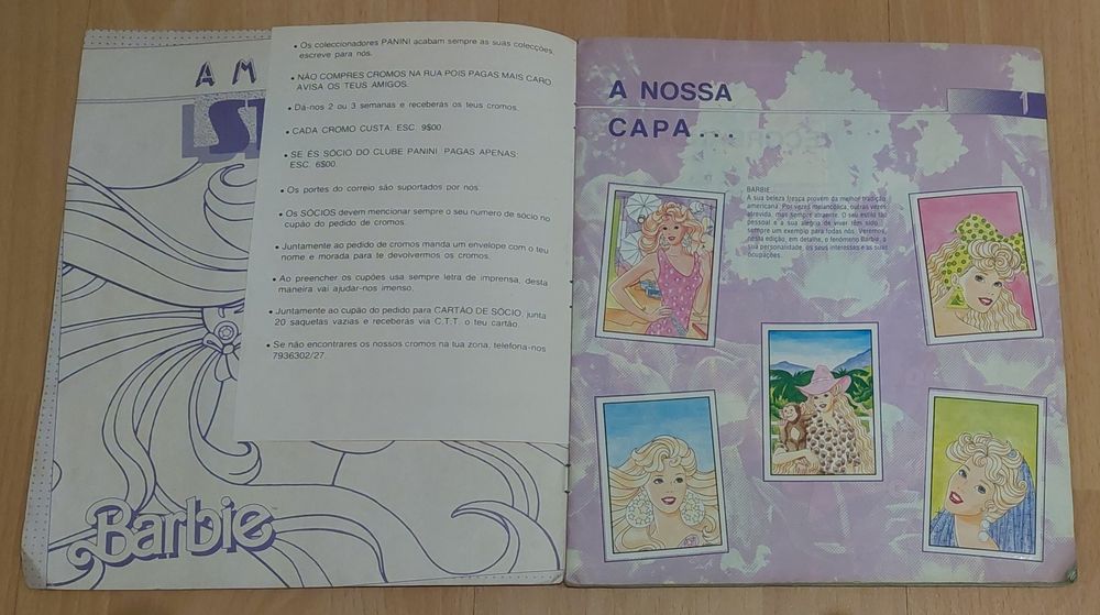 Cadernetas COMPLETAS Barbie, Disney Panini
