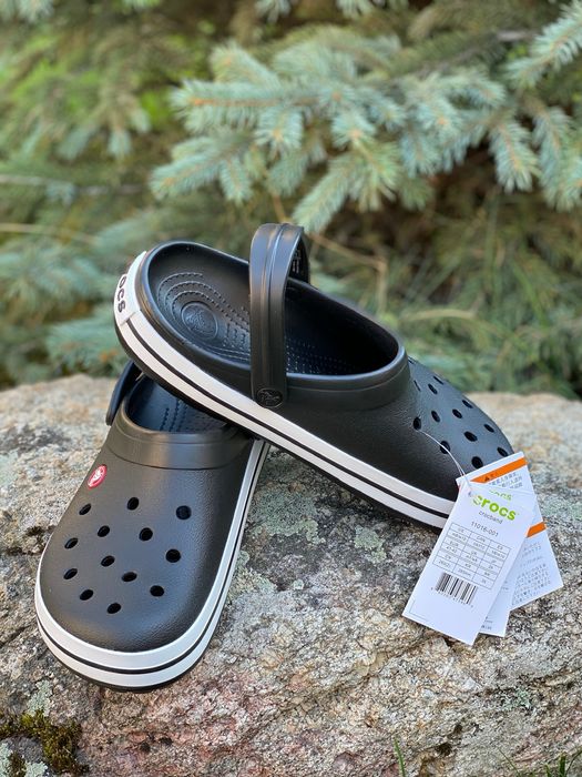 Crocs crocband кроксы мужские черные серые синие м8 м9 м10 м11 м12