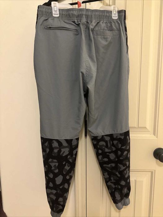 Jordan AJ City Men's Pant Warm-Up Athletic Jumpman Grey-Black Size 34