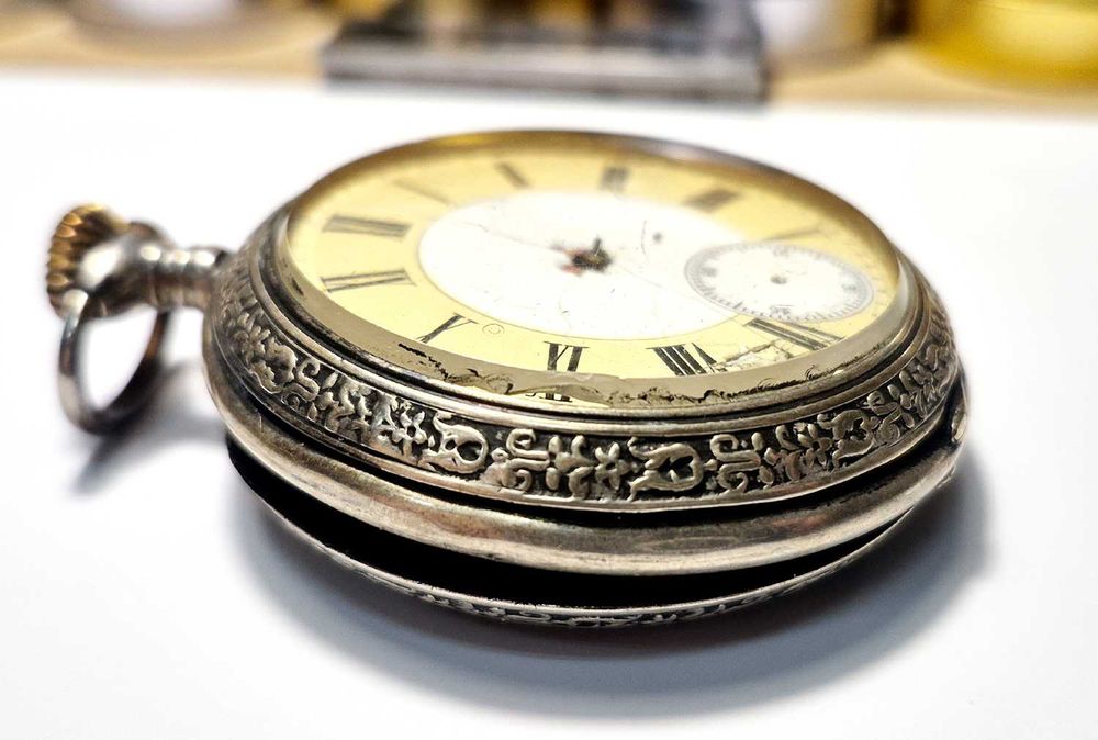 Zegarek Kieszonkowy Roskopf Patent - Lite srebro pr. 0.800