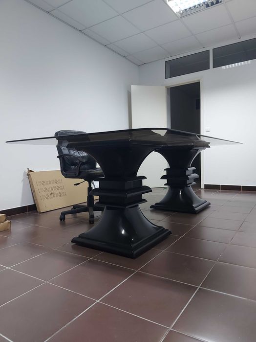 Mesa de Vidro Moderna 1,20 x 2,60 m