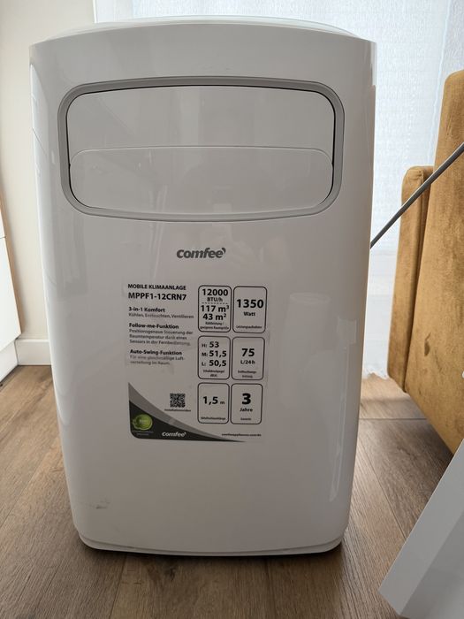 Klimatyzator przenośny Comfee 12000 BTU 3,5 kW 43 m² | Jak NOWY + pilot