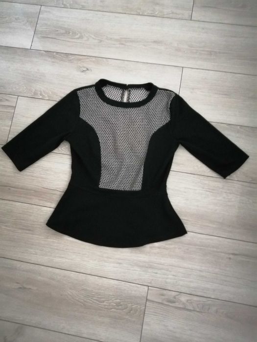 Bluzka damska elegancka z baskinką s/m, 36/38
